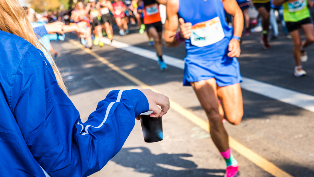 Bebida isotónica en carrera